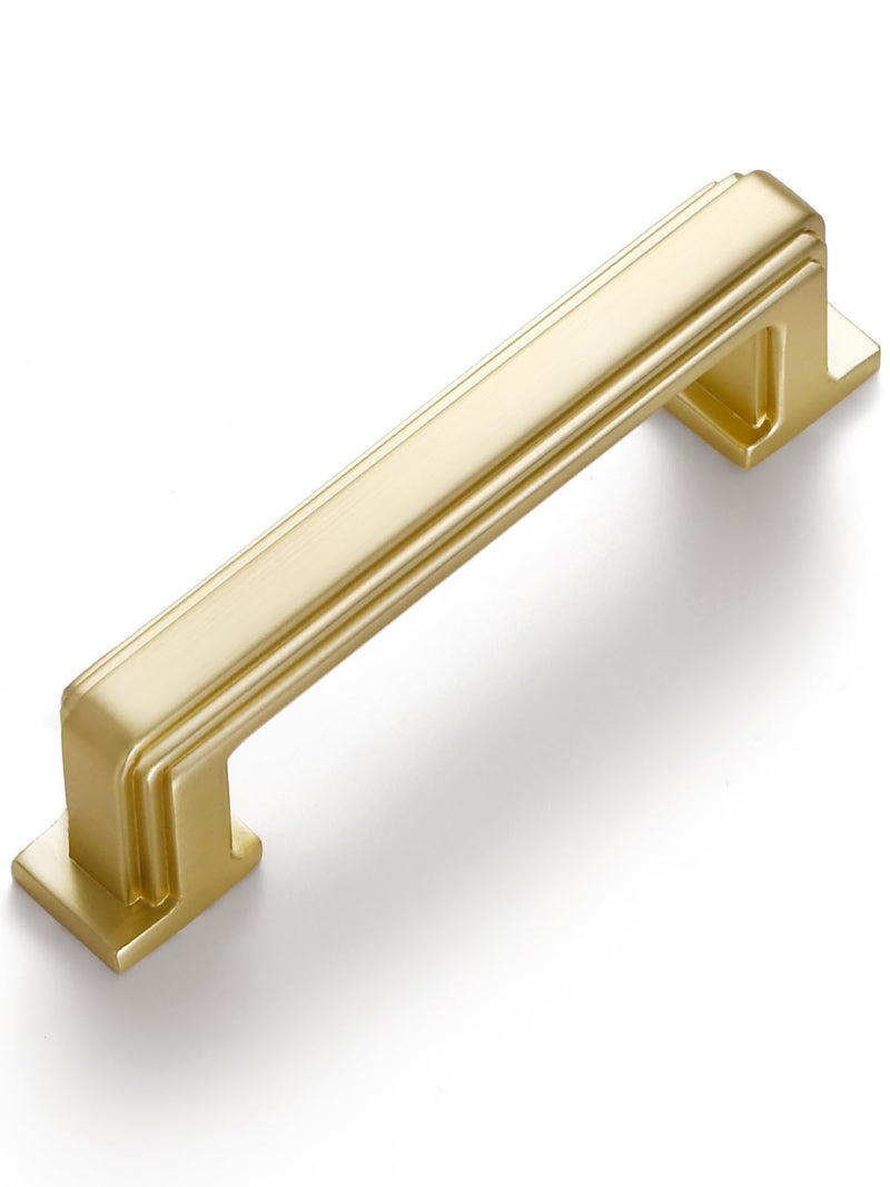 SORWDUERM SORWDUREM 5 Pack 3 Inch(76mm) Brushed Gold Cabinet Pulls Drawer Pulls Kitchen Hardware Cabinet Handles Cupboard Kitchen Hardware - Image 1